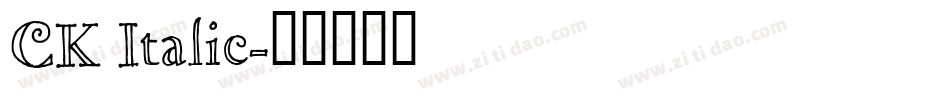 CK Italic字体转换